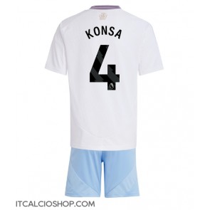 Aston Villa Ezri Konsa #4 Seconda Maglia Bambino 2024-25 Manica Corta (+ Pantaloni corti)